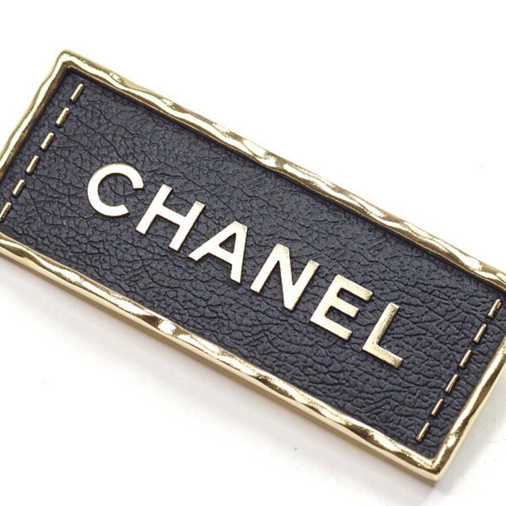 CHANEL Authentic Black Leather Brooch - Picture 4 of 6